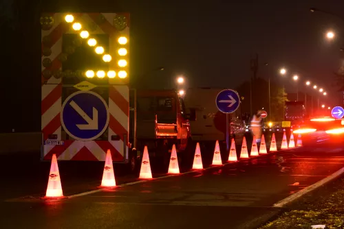 Balisage de chantier routier