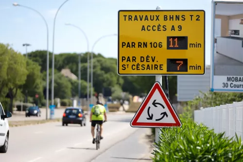 Informer les usagers  des temps de traversée des zones de chantiers