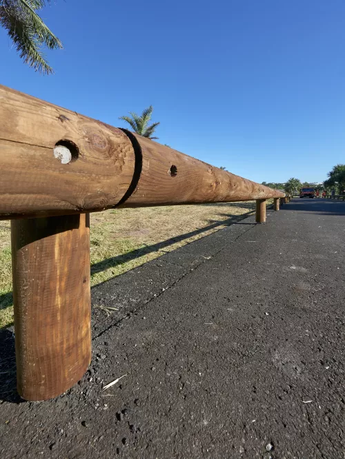 Installation d'une glissière de sécurité en bois